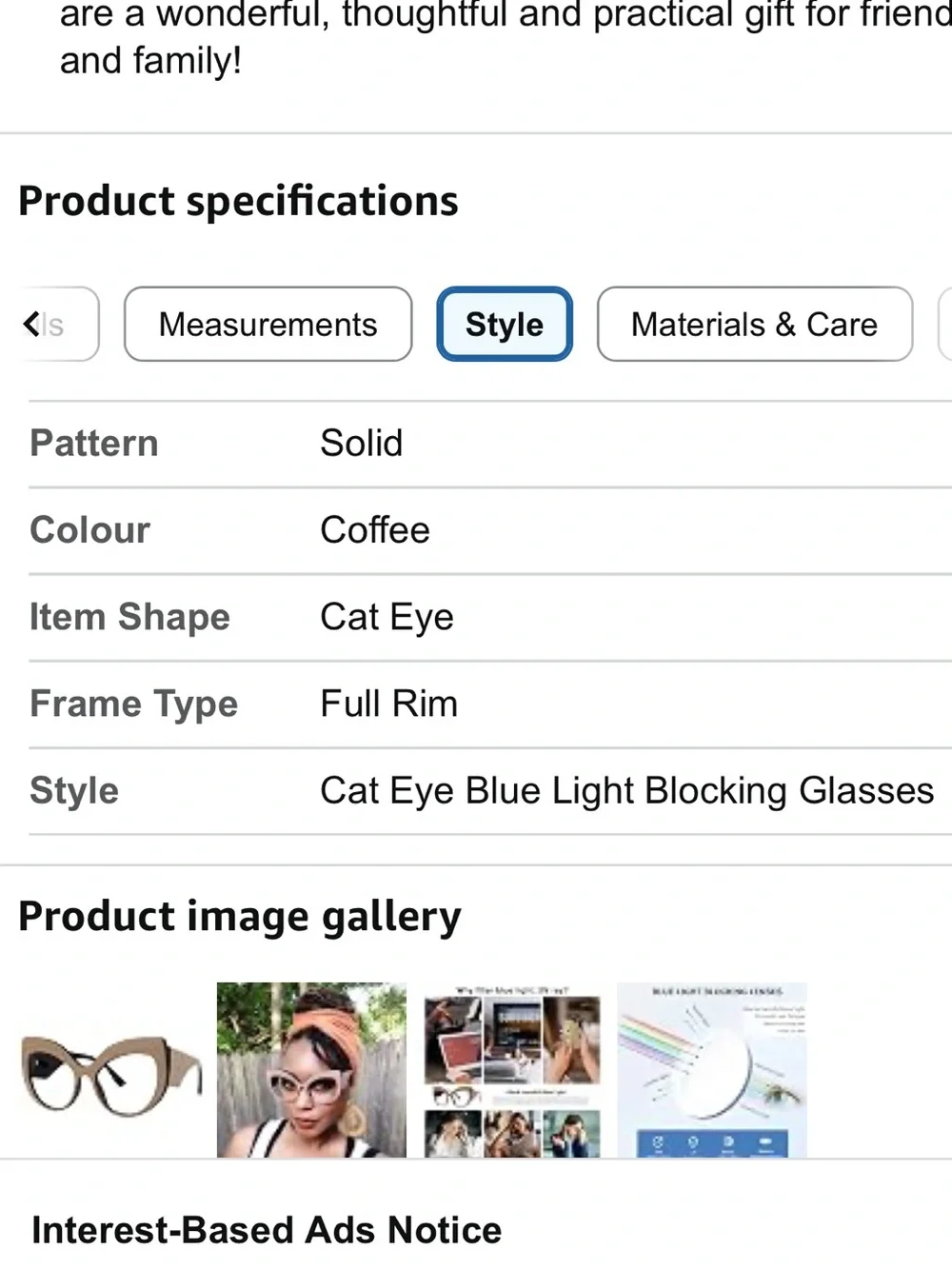 VOOGLAM Voogueme Cat Eye Blue Light Blocking Glasses in Khaki Color